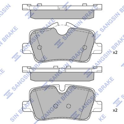 Колодки тормозные задние SANGSIN SP2774