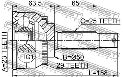 ШРУС наружный FEBEST 0410005A29