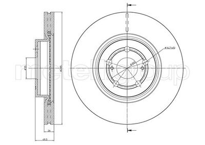 Диск тормозной METELLI 230854C