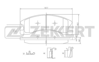 Колодки тормозные дисковые передние Zekkert BS1278