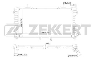 Радиатор охлаждения двигателя Zekkert MK1146