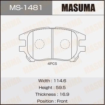 Колодки тормозные дисковые Masuma MS1481