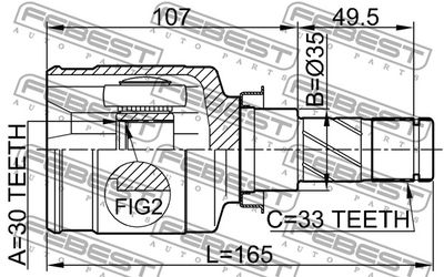 ШРУС внутренний FEBEST 0411CY2MT