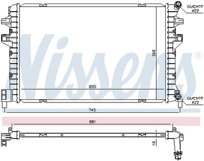 Радиатор системы охлаждения NISSENS 65306