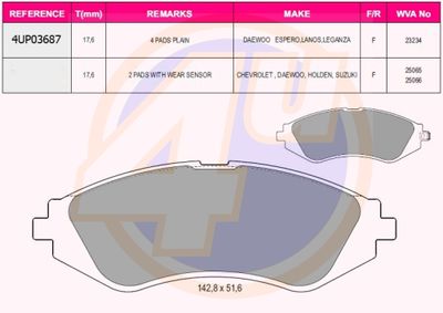 Колодки тормозные передние GANZ GIJ07043