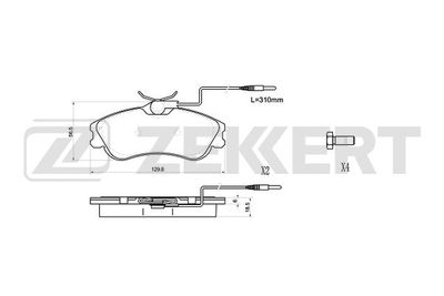 Колодки тормозные дисковые BLITZ BB0564