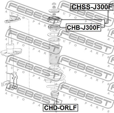 Подшипник передней опоры амортизатора FEBEST CHBJ300F