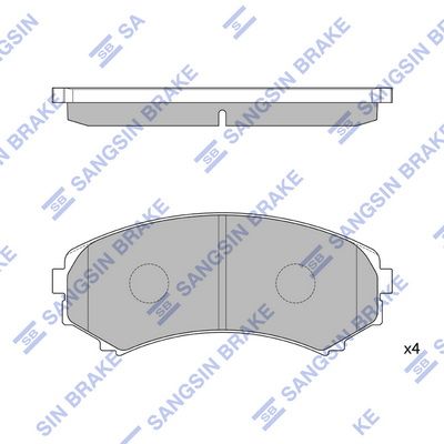 Колодки тормозные передние SANGSIN SP2075