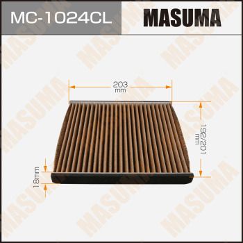 Фильтр салона угольный Masuma MC1024CL