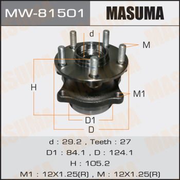 Ступица задняя Masuma MW81501