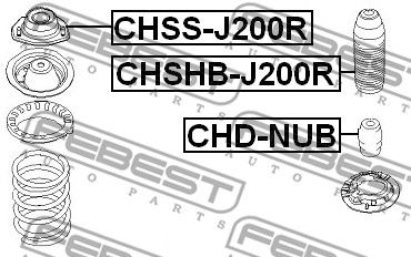 Опора амортизатора заднего FEBEST CHSSJ200R