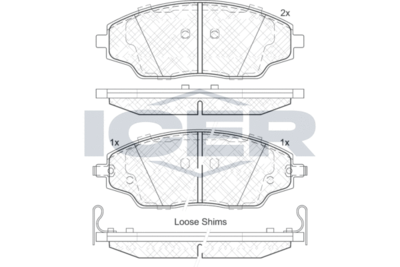 Колодки тормозные дисковые ICER 182167
