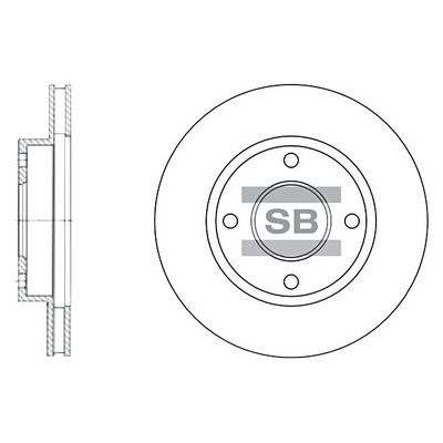 Диск тормозной передний SANGSIN SD3027