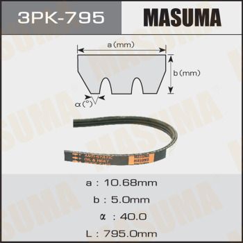 Ремень ручейковый Masuma 3PK795
