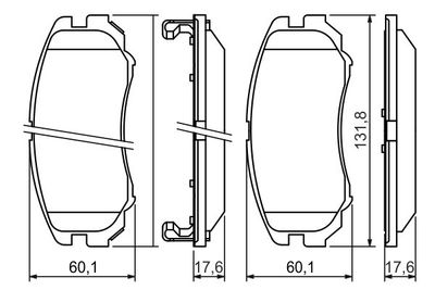 Колодки тормозные дисковые передние BOSCH 0986424815