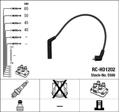 Комплект проводов NGK RCHD1202