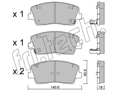 Комплект колодок для дискового тормоза TRUSTING 11690