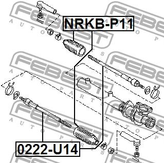 Тяга рулевая FEBEST 0222U14