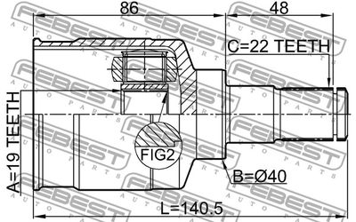 ШРУС внутренний правый FEBEST 0711RG413RH