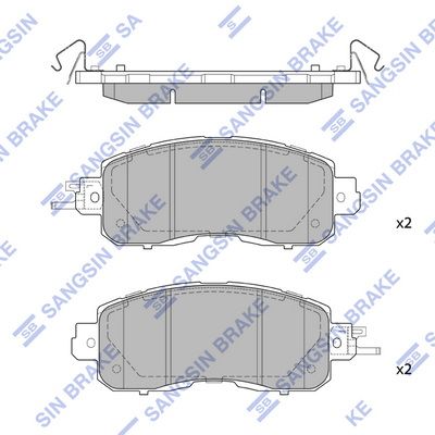 Колодки тормозные дисковые SANGSIN SP1765
