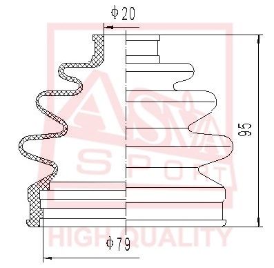 Пыльник ШРУС комплект без смазки ASVA ASBT2059