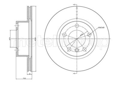 Диск тормозной METELLI 231367C