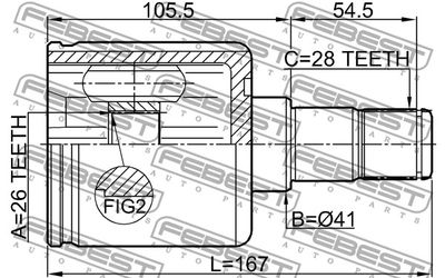 ШРУС внутренний FEBEST 2211CEED