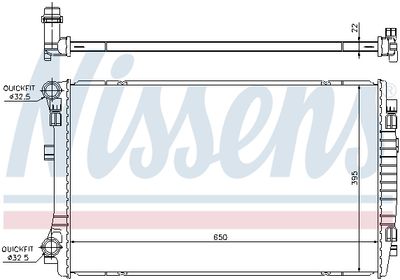 Радиатор системы охлаждения NISSENS 65303