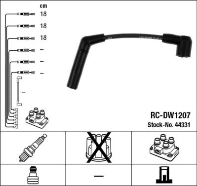 Комплект проводов высоковольтных NGK 44331