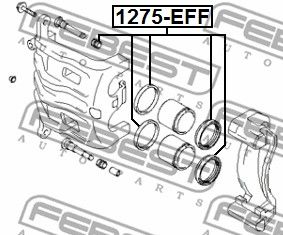 Ремкомплект тормозного суппорта FEBEST 1275EFF