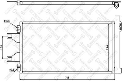 Радиатор кондиционера STELLOX 1045548SX