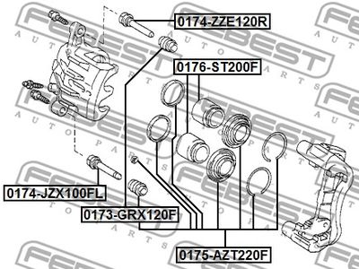 Ремкомплект тормозного суппорта FEBEST 0175AZT220F
