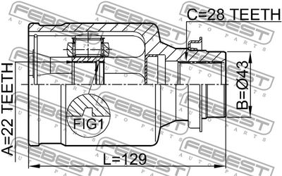ШРУС внутренний правый FEBEST 0511M316MTRH