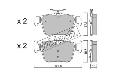 Комплект колодок для дискового тормоза TRUSTING 13170