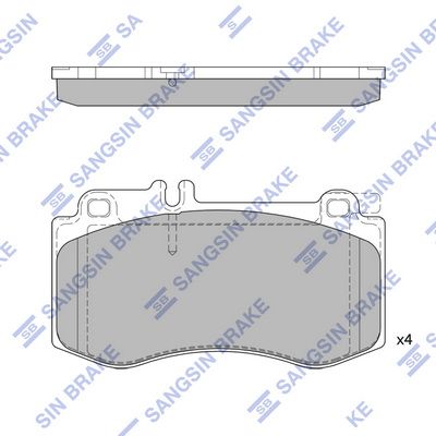 Колодки тормозные передние SANGSIN SP2378