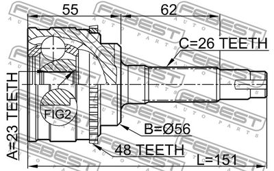 ШРУС наружный FEBEST 0110037A48