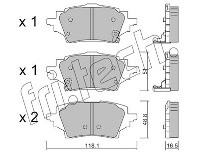 Комплект колодок для дискового тормоза TRUSTING 12280
