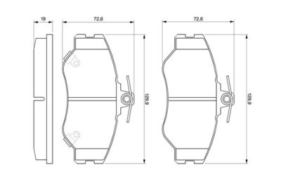 Колодки тормозные дисковые BOSCH 0986424368