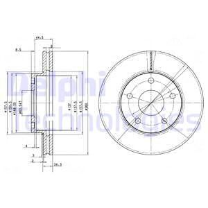 Диск тормозной DELPHI BG2346