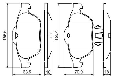 Колодки тормозные дисковые BOSCH 0986424616