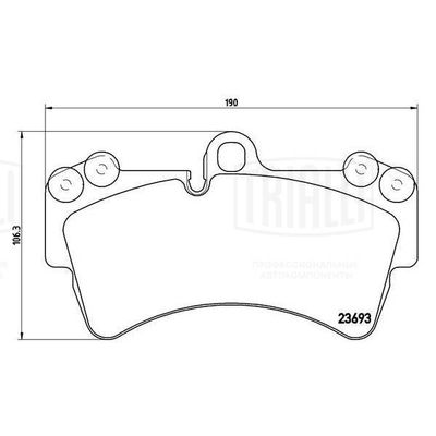 Колодки тормозные дисковые передние TRIALLI PF4381