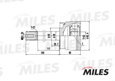 ШРУС наружный Miles GA20339