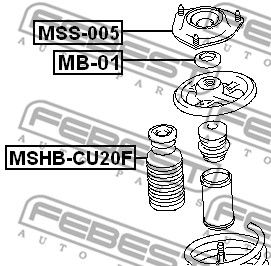 Подшипник передней опоры амортизатора FEBEST MB01