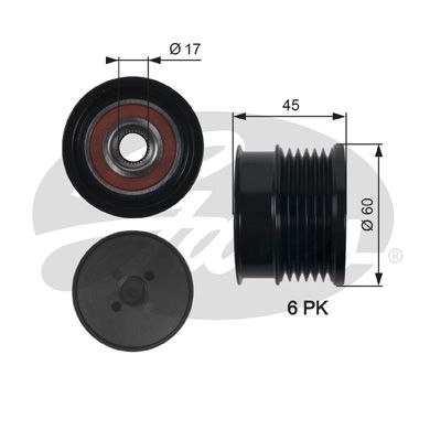 Шкив обгонный генератора GATES OAP7156
