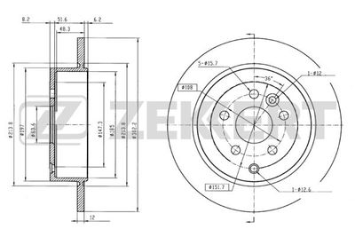 Диск тормозной задний Zekkert BS5126
