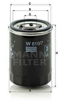 Фильтр масляный MANN-FILTER W6107