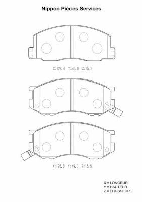 Колодки тормозные передние Mando MPT10