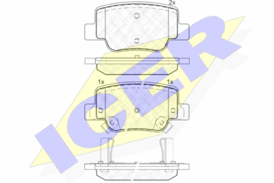 Колодки тормозные дисковые задние ICER 181945