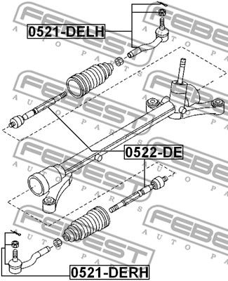 Тяга рулевая FEBEST 0522DE