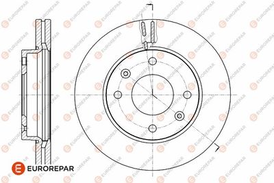 Диск тормозной передний EUROREPAR 1642779280